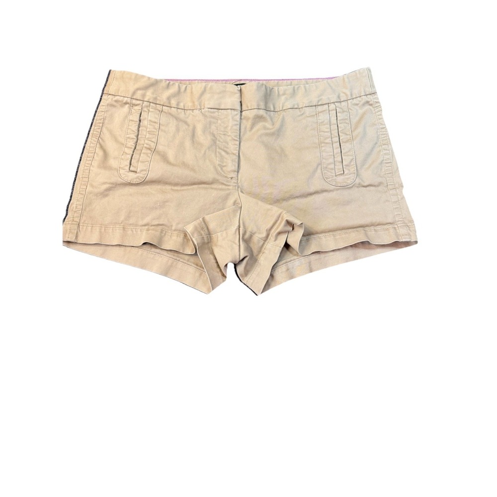 J.CREW Stretch Shorts Tan Cotton Classic Women Size 10